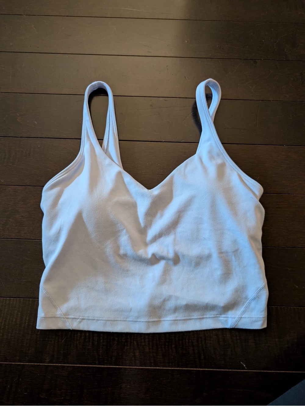 lululemon athletica pale blue cropped tank